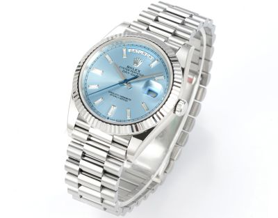 PPM Factory Rolex DD 2836/3255 Movement SS President Band Ice Blue Face Watch